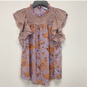 Floral Ruffle Sleeve Dress